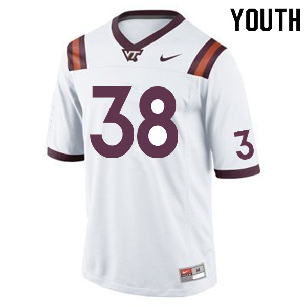 Youth #38 Tre Coghill III Virginia Tech Hokies College Football Jerseys Sale-Maroon - Click Image to Close